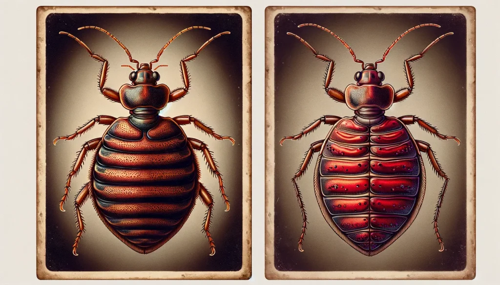 bed bug up close aerial view